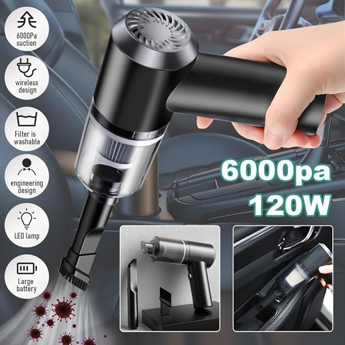3-in-1 Air Duster & Vacuum Cleaner – Wireless & Powerful